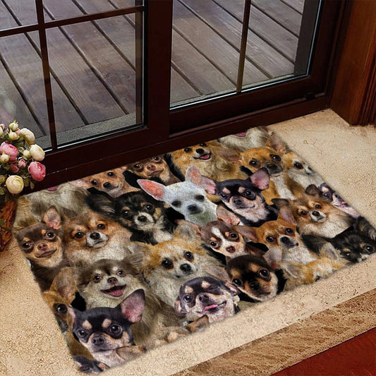 Groepje Chihuahuas Deurmat