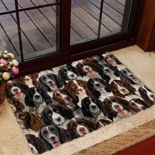 Groepje Engelse Springer Spaniels  Deurmat