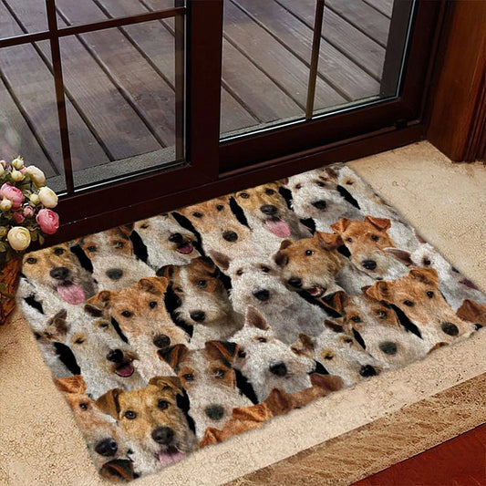 Groepje Fox Terriers Deurmat