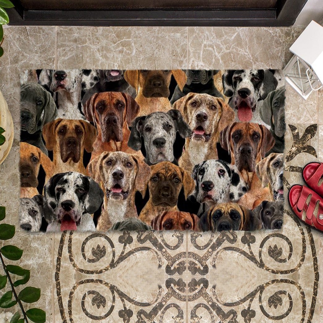 Groepje Great Danes Deurmat