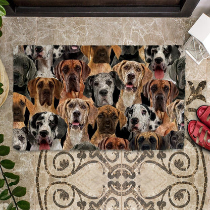 Groepje Great Danes Deurmat