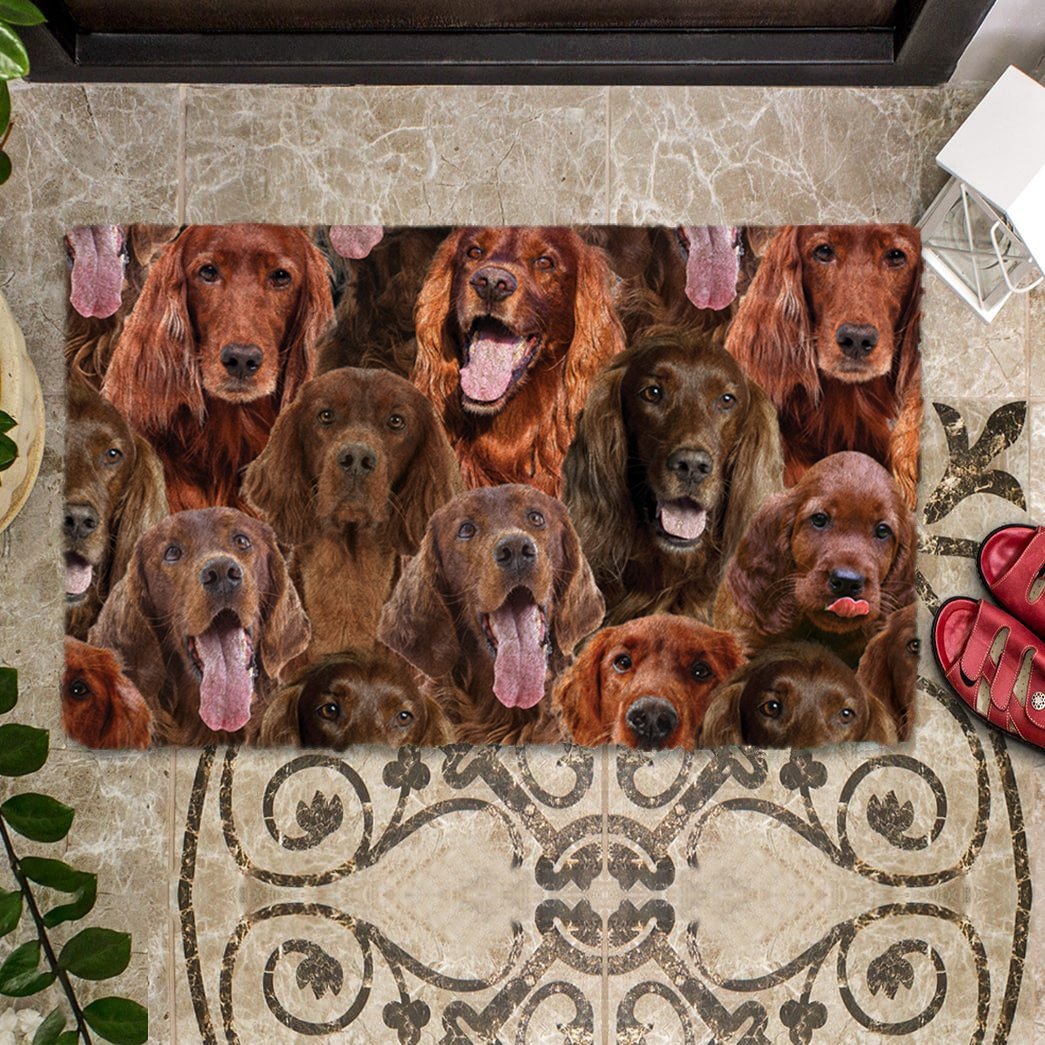 Groepje Irish Setters Deurmat