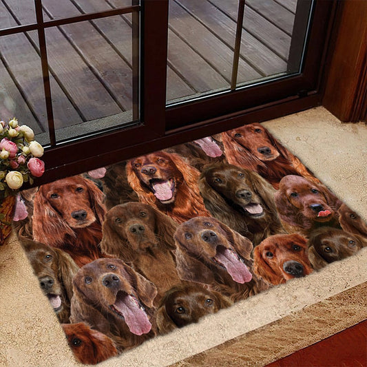 Groepje Irish Setters Deurmat