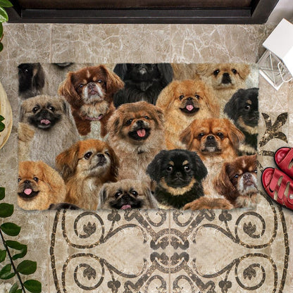 Groepje  Pekingeses Deurmat