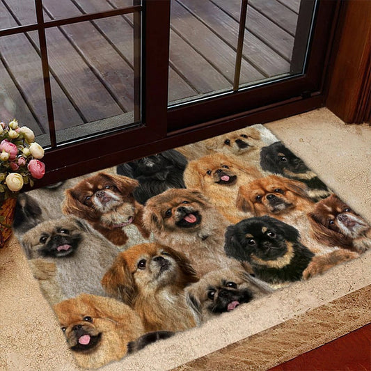 Groepje  Pekingeses Deurmat