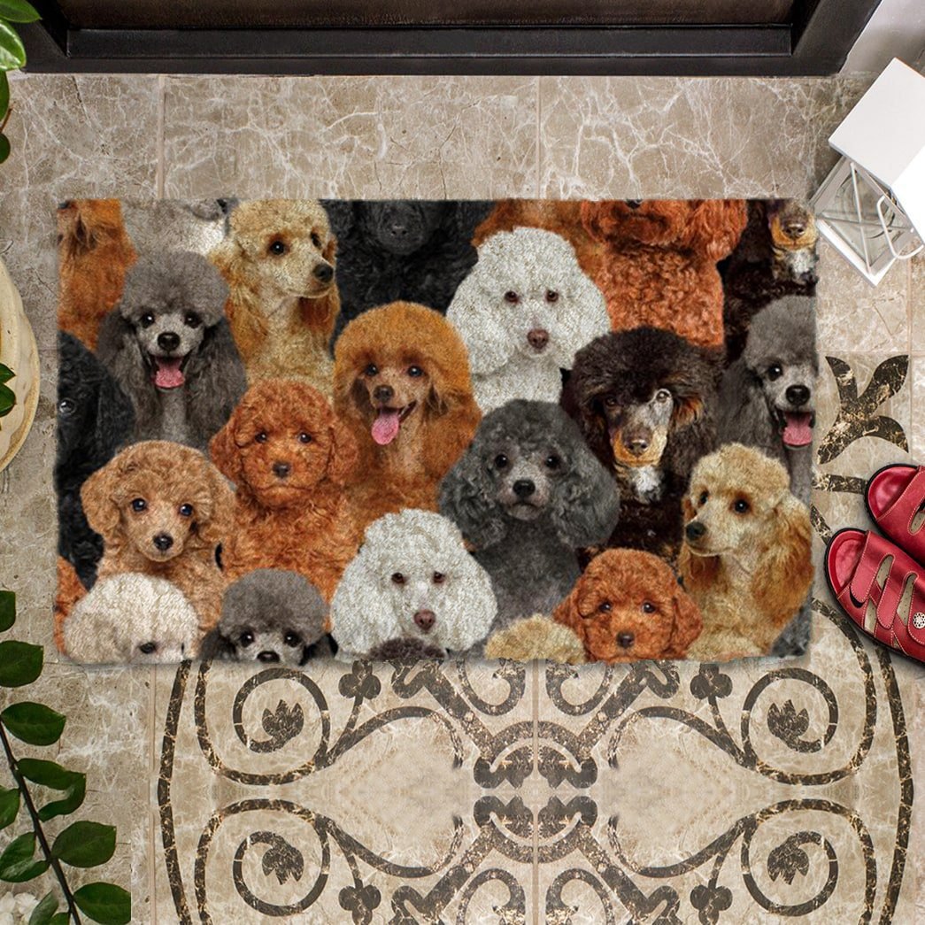 Groepje Poodles Deurmat