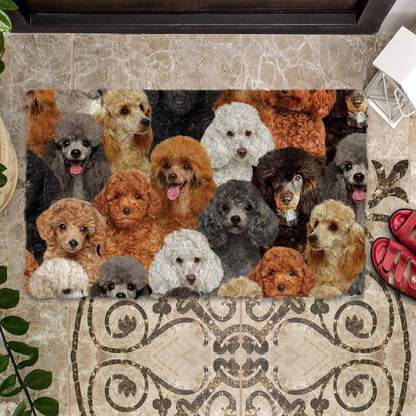 Groepje Poodles Deurmat