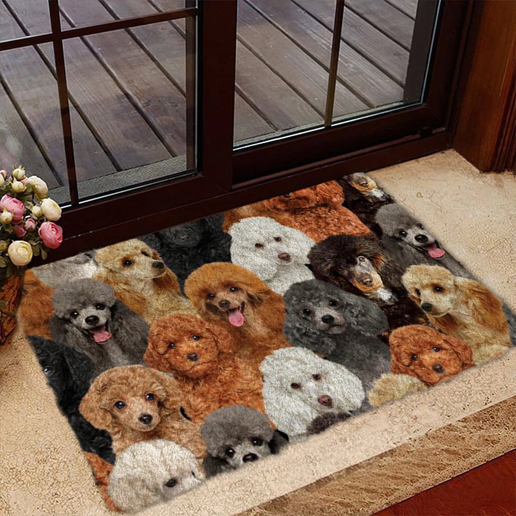 Groepje Poodles Deurmat