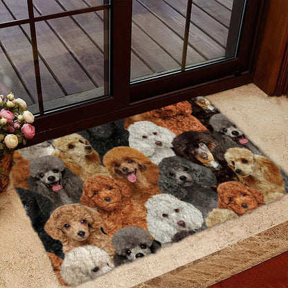 Groepje Poodles Deurmat