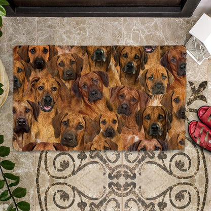 Groepje  Rhodesian Ridgebacks Deurmat