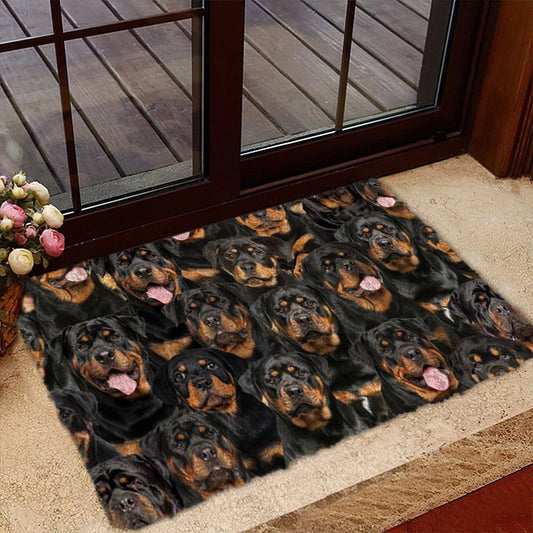 Groepje Rottweilers Deurmat