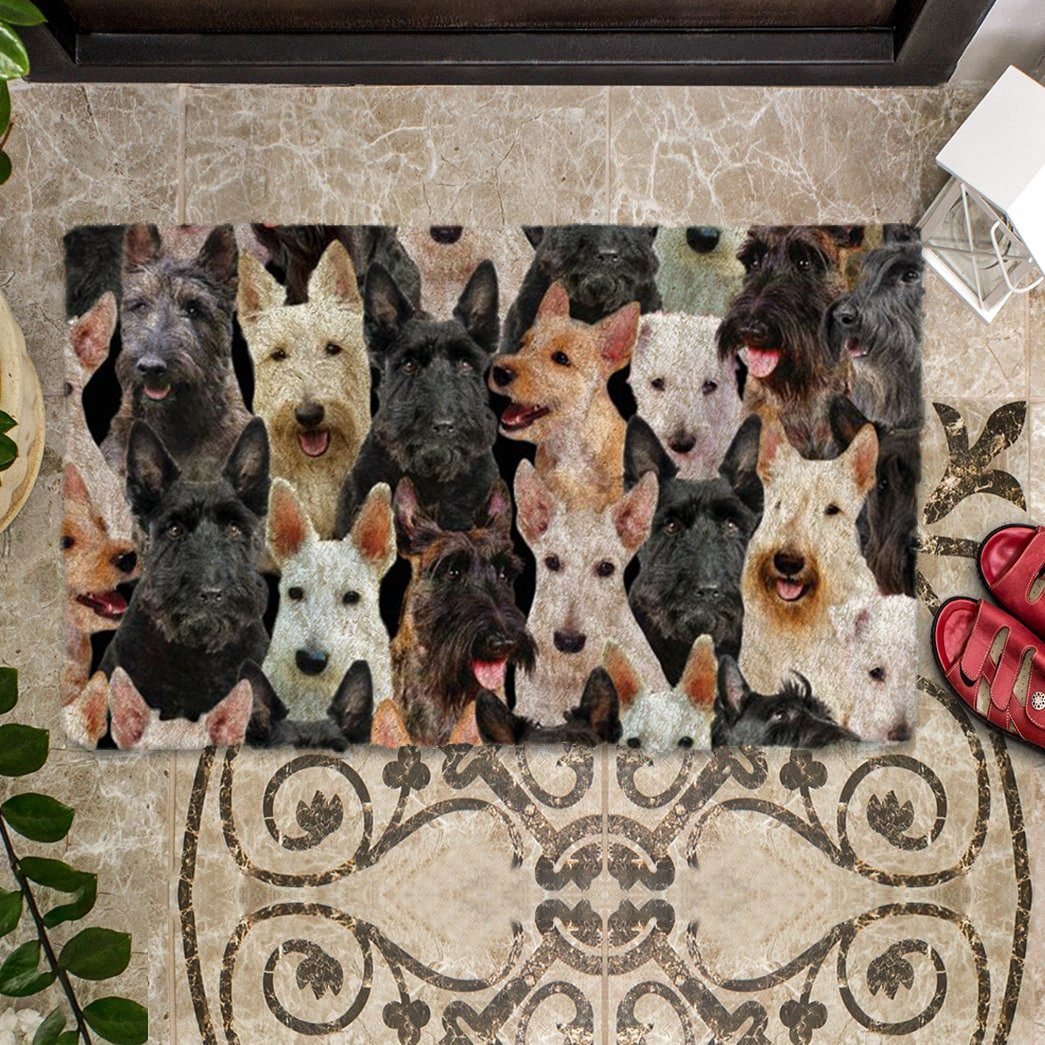 Groepje Scottish Terriers Deurmat