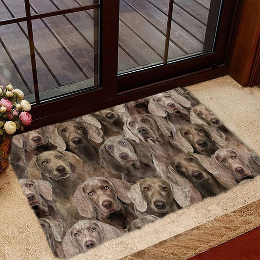 Groepje Weimaraners Deurmat