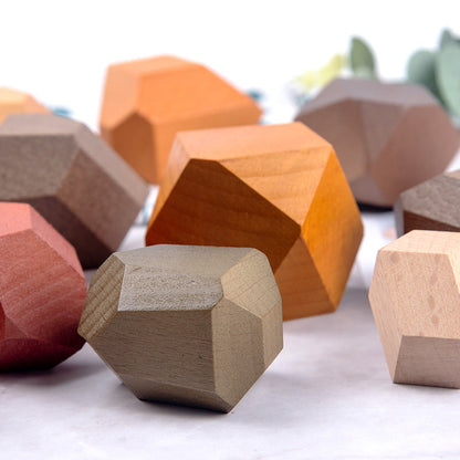 Houten Bouwstenen – Duurzaam Hout, Montessori Inspiratie – Speelgoed Voor 2 en 3 Jaar