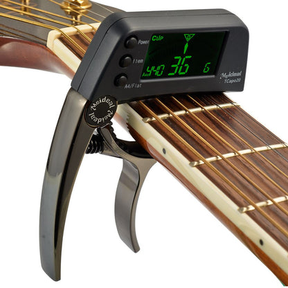 Capo & Tuner "TuneGrip" – 2-in-1 Gitaaraccessoire met LCD-scherm