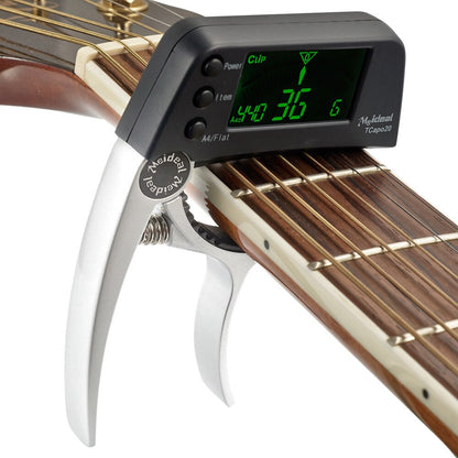 Capo & Tuner "TuneGrip" – 2-in-1 Gitaaraccessoire met LCD-scherm