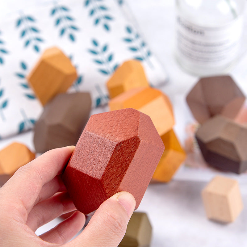 Houten Bouwstenen – Duurzaam Hout, Montessori Inspiratie – Speelgoed Voor 2 en 3 Jaar