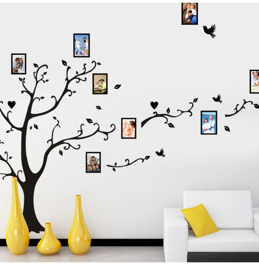 Muursticker boom met fotolijstjes