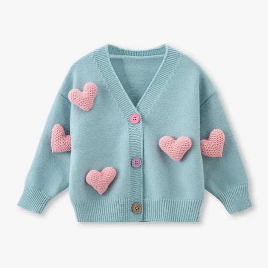 Hartjes Trui – Zachte Katoenmix, Trendy Ontwerp – Comfortabel voor Kinderen tijdens Avonturen
