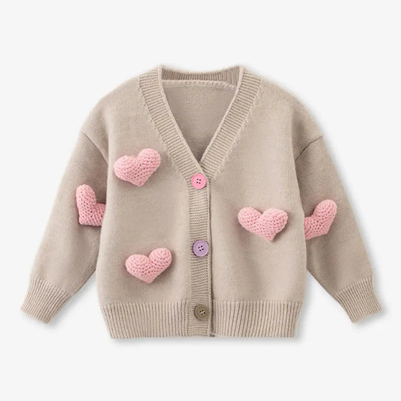 Hartjes Trui – Zachte Katoenmix, Trendy Ontwerp – Comfortabel voor Kinderen tijdens Avonturen