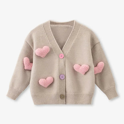 Hartjes Trui – Zachte Katoenmix, Trendy Ontwerp – Comfortabel voor Kinderen tijdens Avonturen