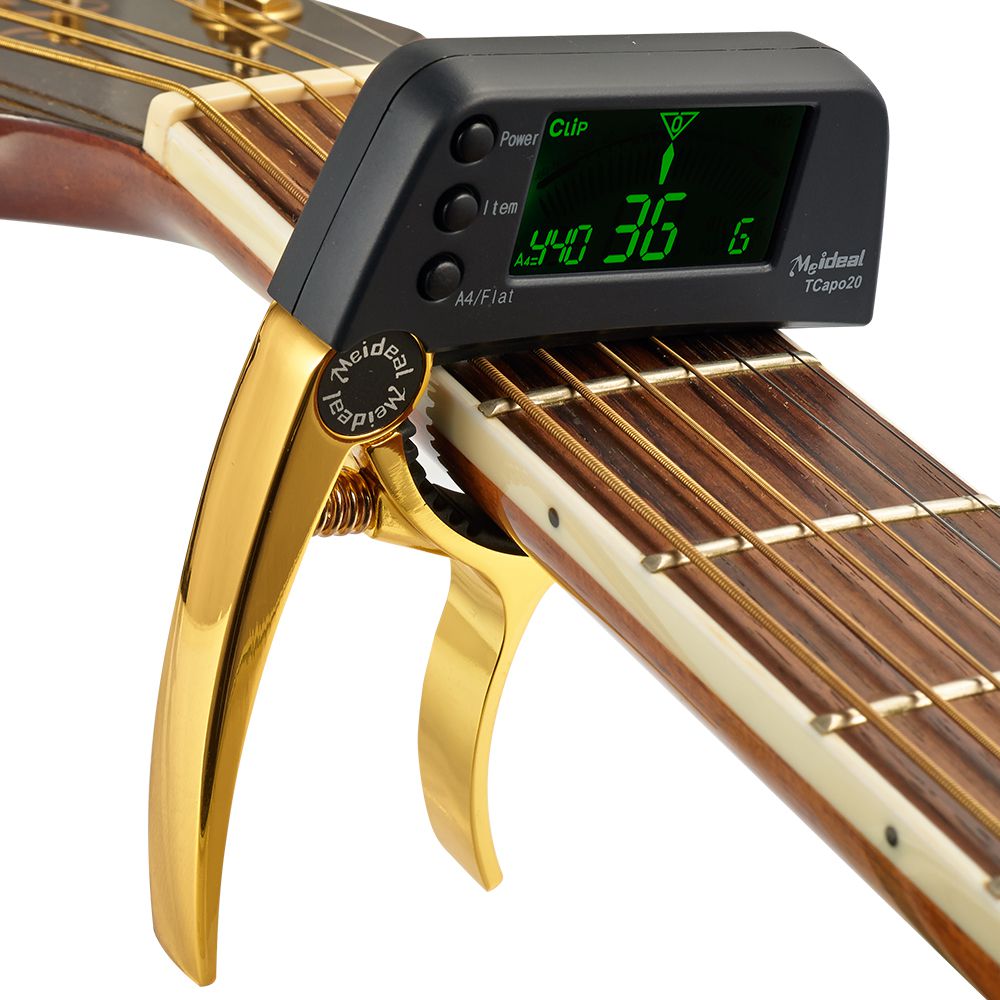 Capo & Tuner "TuneGrip" – 2-in-1 Gitaaraccessoire met LCD-scherm