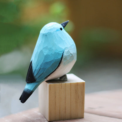 GloRadiance Houten Vogelbeeldjes – Handgemaakt Interieurdecoratie