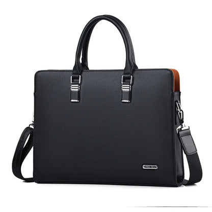 Luxe Leren Laptoptas met Schouderriem en Meerdere Vakken – Geschikt voor 14-15 inch Laptops