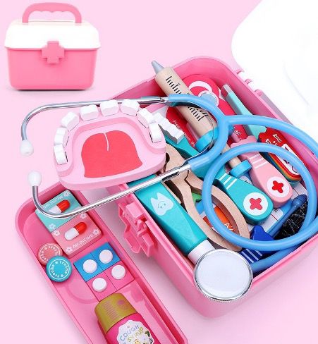 Houten Doktersset – Educatief Speelgoed voor Creativiteit en Empathie – 18 Stuks