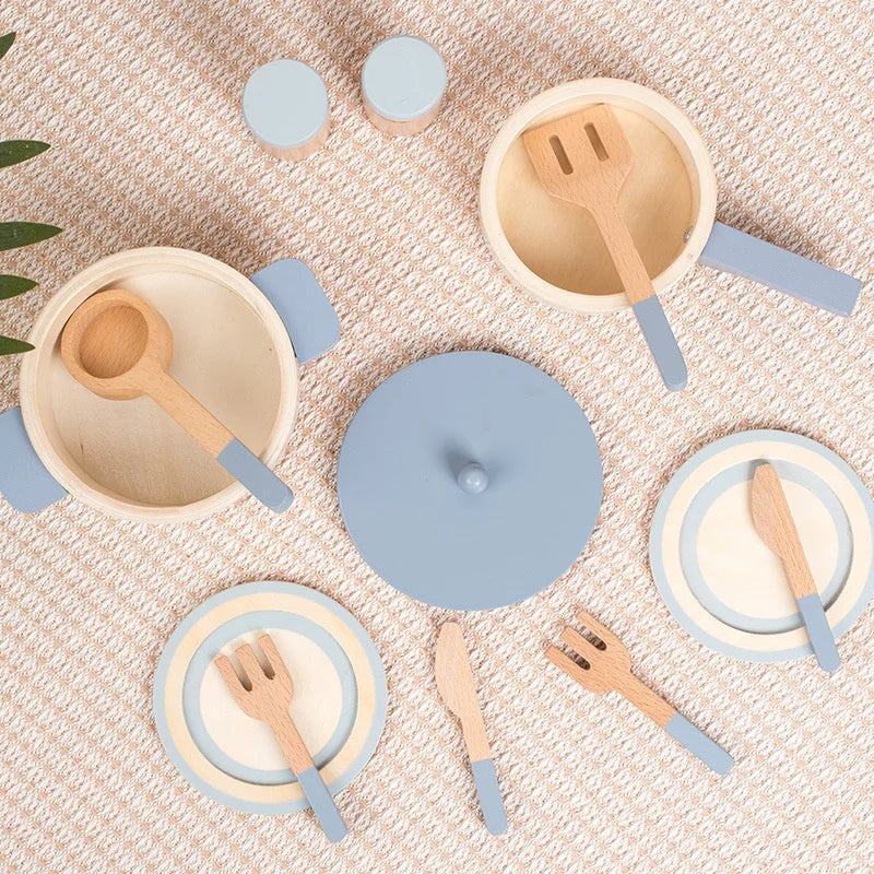 Houten Keukenaccessoires Set – Educatief Speelgoed voor Creatieve Koks – Duurzaam en Veilig Hout