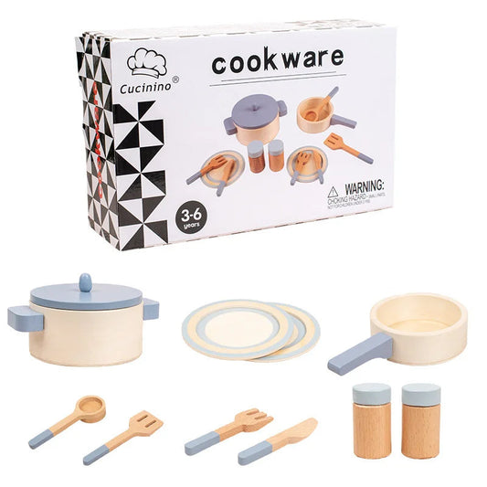 Houten Keukenaccessoires Set – Educatief Speelgoed voor Creatieve Koks – Duurzaam en Veilig Hout