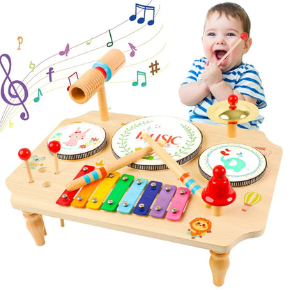 Houten Muziekinstrumenten Set – Duurzaam Hout, Stimuleert Creativiteit en Motorische Vaardigheden