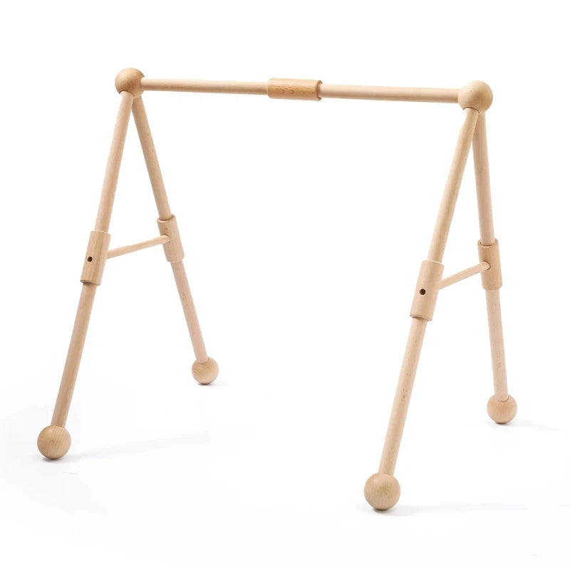 Houten Speelgym – Educatief Speelgoed met Dierenrammelaars en Hangers – Veilig Voedselveilig Hout