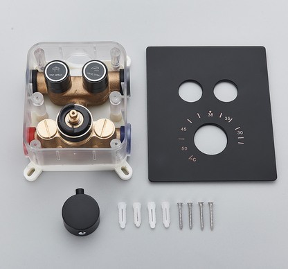 VoordeelPaleis® SmartPulse Thermostatische Mengkraan  Alicante 2 weg mat zwart