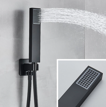 VoordeelPaleis® SmartPulse Plafond Thermostatische Doucheset Alicante 3 weg Inbouw Plafond LED regendouche La Paz Mat Zwart