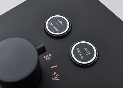 VoordeelPaleis® SmartPulse Thermostatische Mengkraan  Alicante 2 weg mat zwart