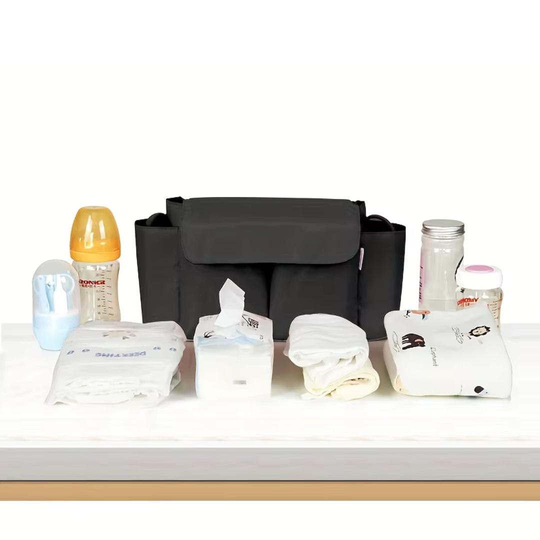 Kinderwagen Organizer – Ruime Opbergruimte, Waterafstotend Materiaal, Verstelbare Bevestiging
