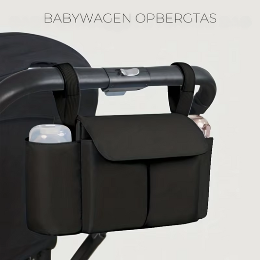 Kinderwagen Organizer – Ruime Waterafstotende Opbergruimte met Verstelbare Riemen – Ideaal voor Wandelingen