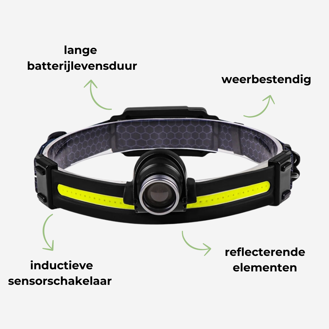 Sensor LED Hoofdlamp - Telescopisch