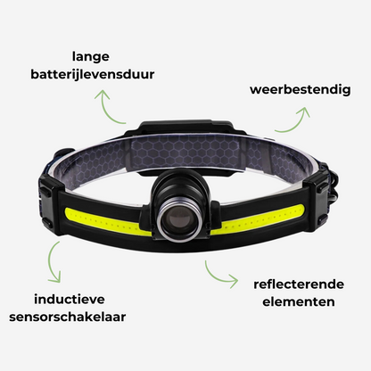 Sensor LED Hoofdlamp - Telescopisch