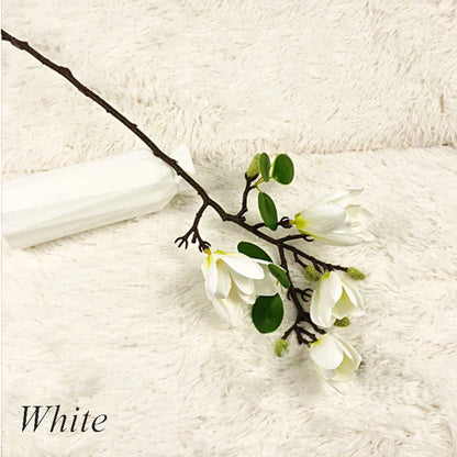 BlijftBloei – Sfeervolle Kunsttak met Realistische Magnolia Bloemen