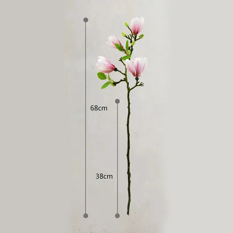 BlijftBloei – Sfeervolle Kunsttak met Realistische Magnolia Bloemen