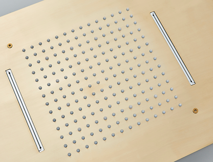 VoordeelPaleis® SmartPulse Plafond Thermostatische Komplete Doucheset Alicante 3 weg Inbouw Plafond LED regendouche La Paz Goud Geborsteld