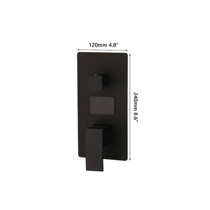 VoordeelPaleis® Doucheset New York Ultimate Wellness LCD 12 inch regendouche met LED vierkant 2-weg zwart inbouw