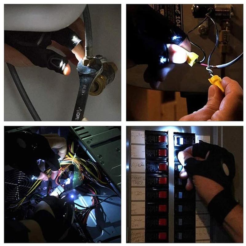 LED-Handschuhe met waterdichte verlichting