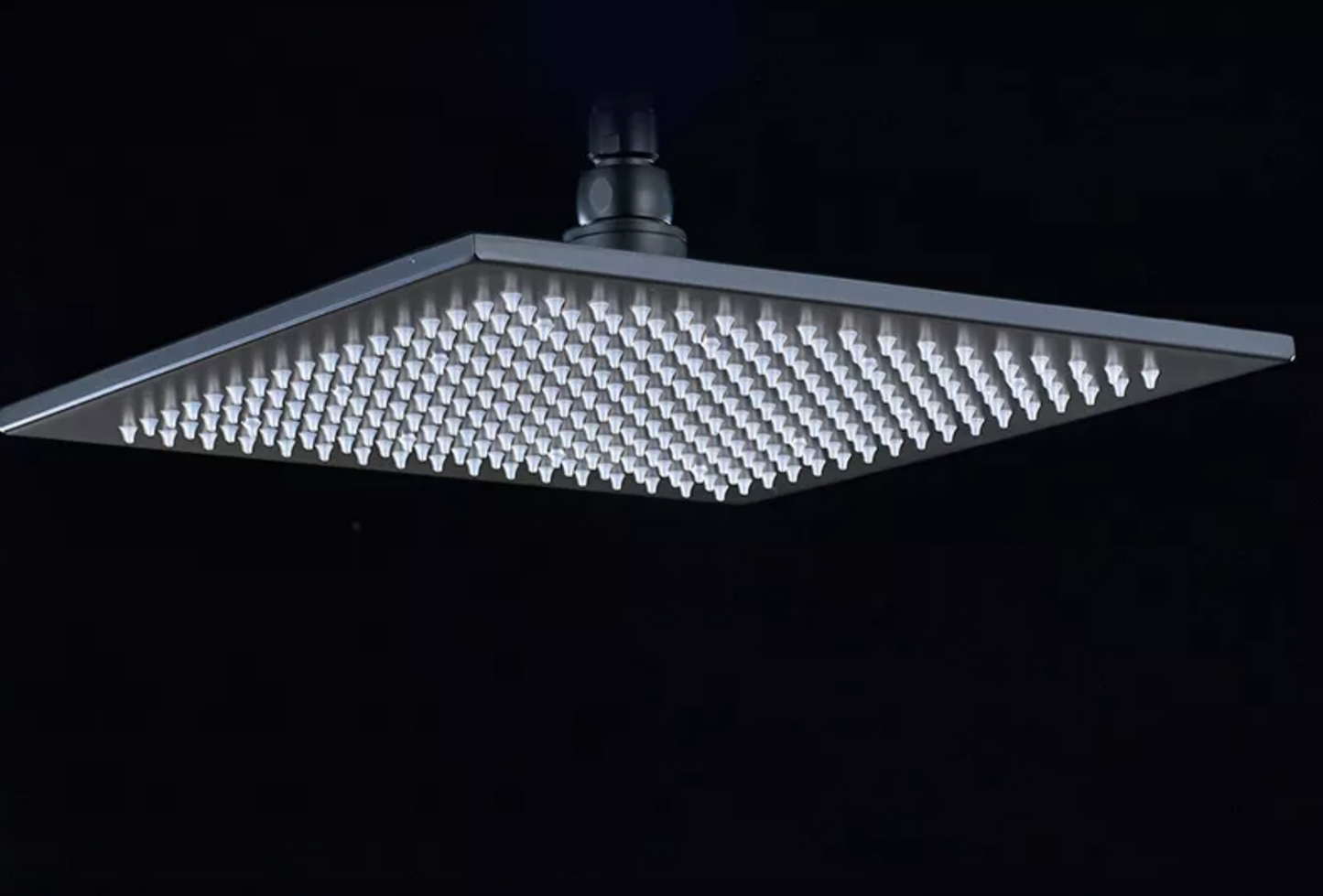 VoordeelPaleis® Doucheset Manhattan Premium HighLine 30 cm. regendouche LED vierkant 2-weg zwart inbouw