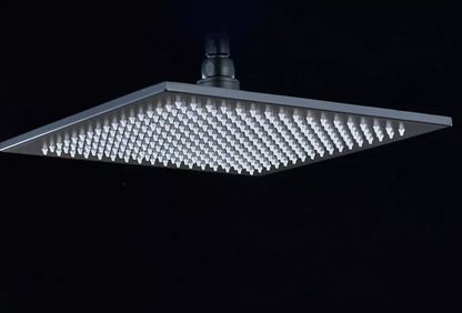 VoordeelPaleis® Doucheset Manhattan Premium HighLine 30 cm. regendouche LED vierkant 2-weg zwart inbouw