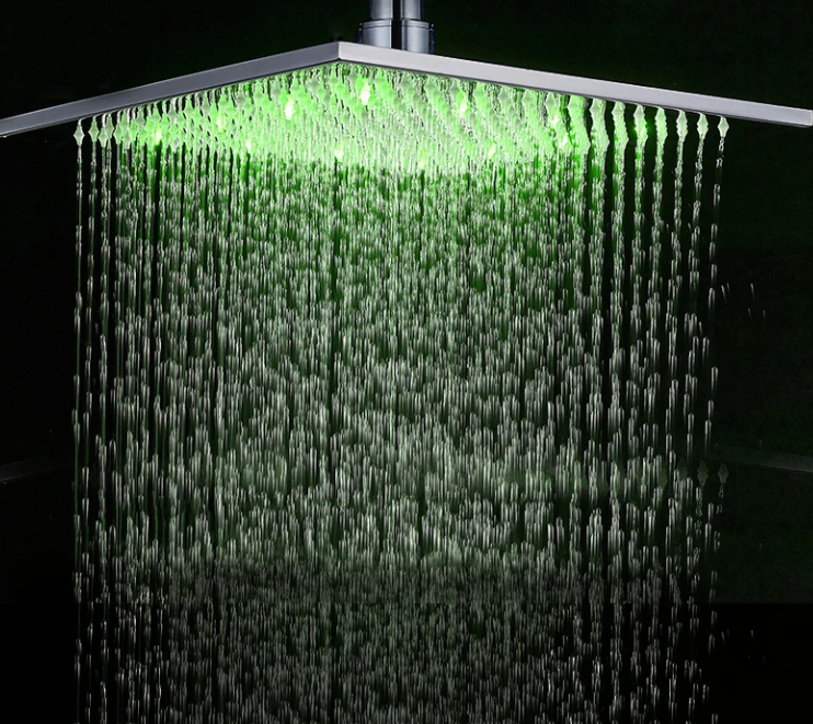 VoordeelPaleis® Doucheset Manhattan Premium HighLine 30 cm. regendouche LED vierkant 2-weg zwart inbouw