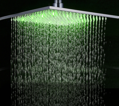 VoordeelPaleis® Doucheset Manhattan Premium HighLine 30 cm. regendouche LED vierkant 2-weg zwart inbouw