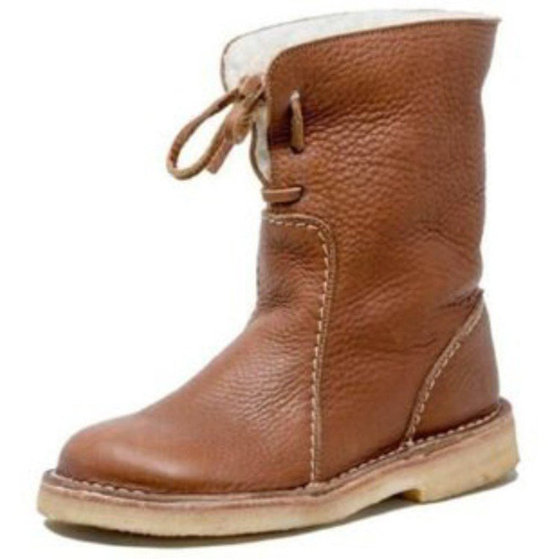 Leren antislip waterdichte bruine winterlaarzen